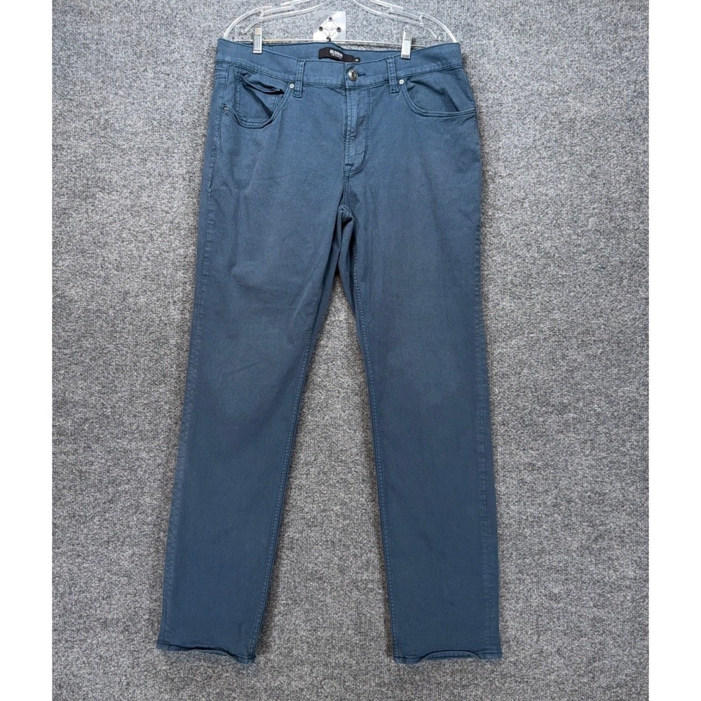 Hudson Blake Pants Mens 36 Navy Blue Slim Straight Leg Casual Chino Trousers